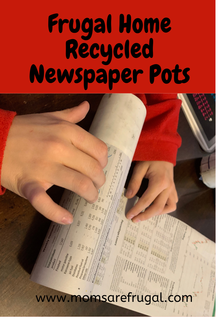 Frugal Home Recycled Newspaper Pots