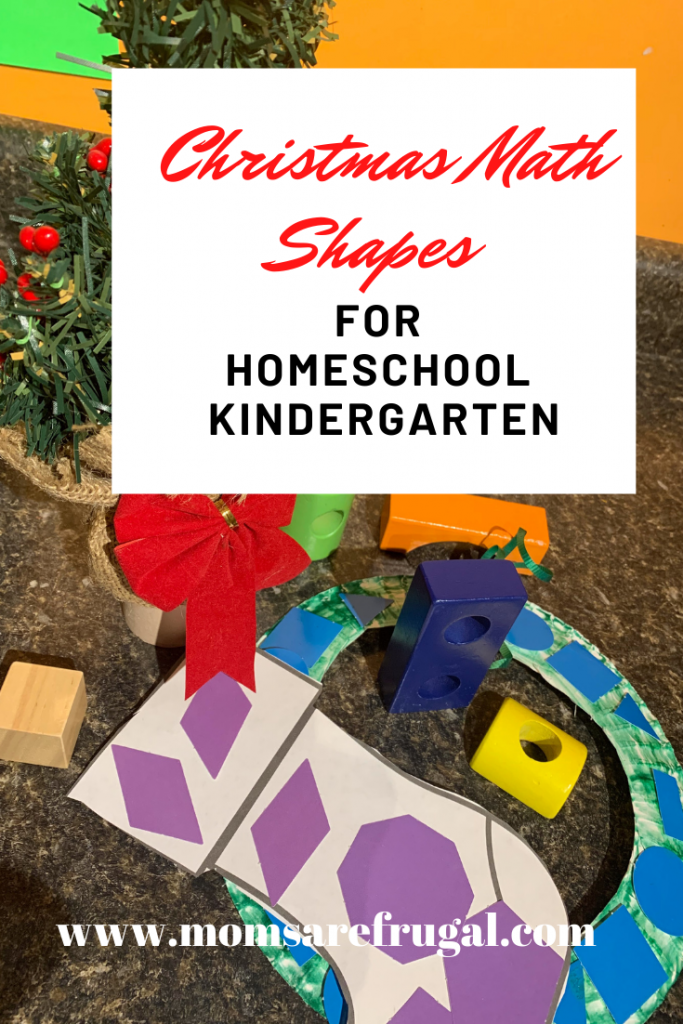 Christmas Math Shapes for Homeschool Kindergarten