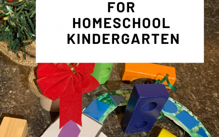 Christmas Math Shapes for Homeschool Kindergarten