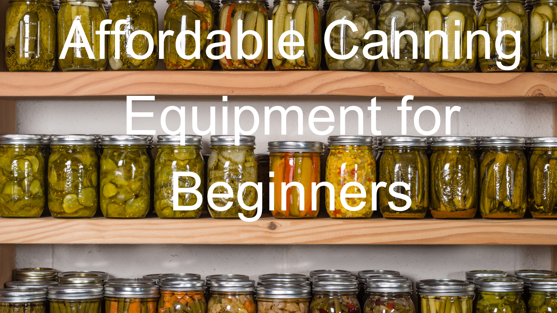 Affordable Canning Equipment for Beginners