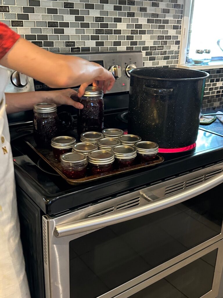 Canning Homemade Grape-Rasbpberry Jam