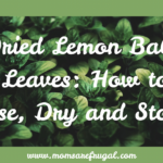 Dried Lemon Balm Leaves: How to Use, Dry and Store Dried Lemon Balm Leaves: How to Use, Dry and Store